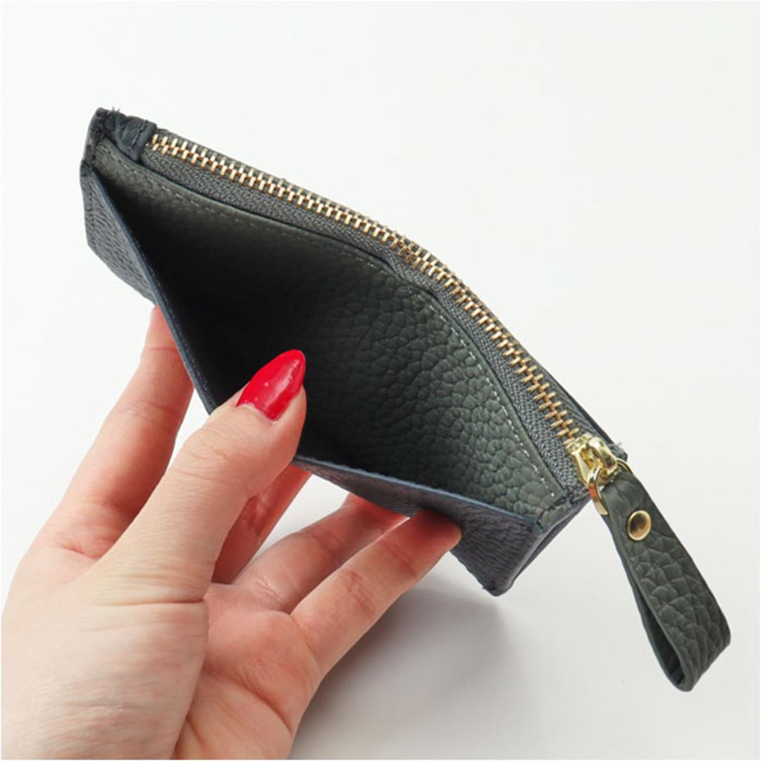 Melody メロディー カードケース レザー 12814 通販 カード入れ コイン入れ 小銭入れ コインケース お財布 財布 さいふ サイフ 牛革 ファスナーポケット カード ポケット 薄い シンプル 無地 ベーシック 男女兼用レディース メンズ ワインレッド×ブラック ・