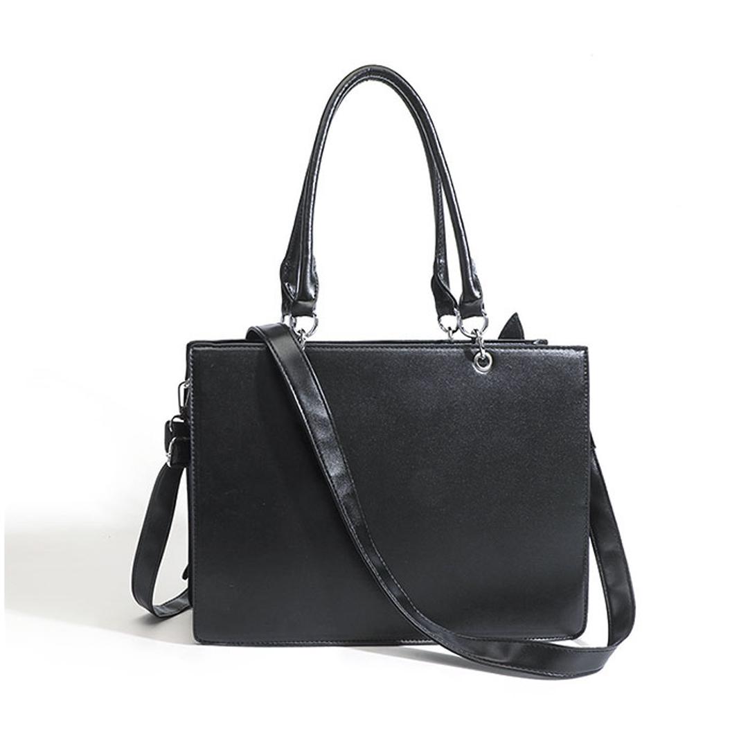 痛バッグ 2way ハンドバッグ 通販 トートバッグ 痛バ 推し活用バッグ ショルダーバッグ 斜め掛け 推し活 おしゃれ かわいい バッグ バック カバン 鞄 蝶 くもの巣 透明ポケット ぬいぐるみ 缶バッチ デコ オタク 推し イベント お出かけ レディース ブラック ・