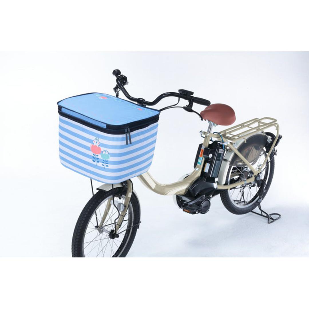 自転車 カゴカバー おしゃれ 通販 かごカバー 自転車カゴカバー 自転車かごカバー 前カゴカバー バスケットカバー かご カゴ カバー 2段式 かわいい オリンパス カナヘイ ピスケとうさぎ サイクリング 自転車用アクセサリー スポーツ 花畑 ・