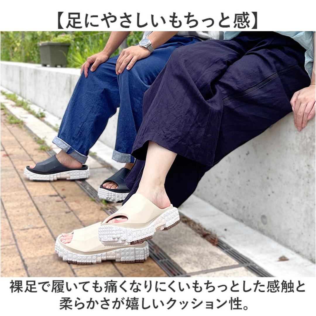 ccilu チル サンダル 厚底 通販 室内履き 外履き メンズサンダル レディースサンダル 厚底サンダル 軽い 軽量 疲れにくい 衝撃吸収 防滑 メンズ レディース 男女兼用 春 夏 PANTOO FOREST XP ユニセックス BLACK/Z-WHT 23cm