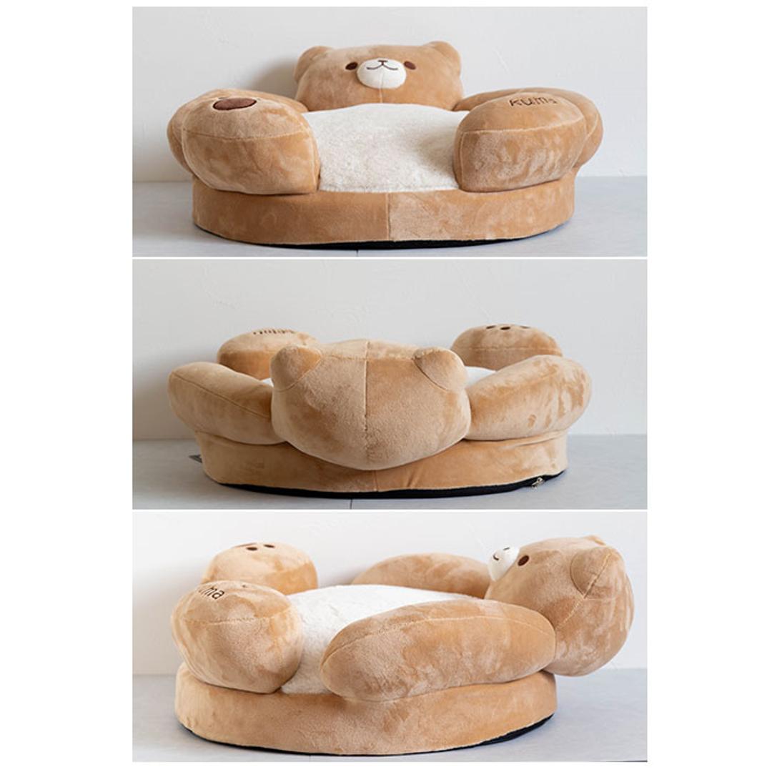 ペットベッド 通販 ペット ベッド 犬 カドラー 猫 クッション 猫ベッド ネコベッド 小型犬 ペット用 ふわふわ ふかふか ぬいぐるみ NATURAL design ナチュラルデザイン ネムクマベッド 可愛い かわいい おしゃれ くま ・