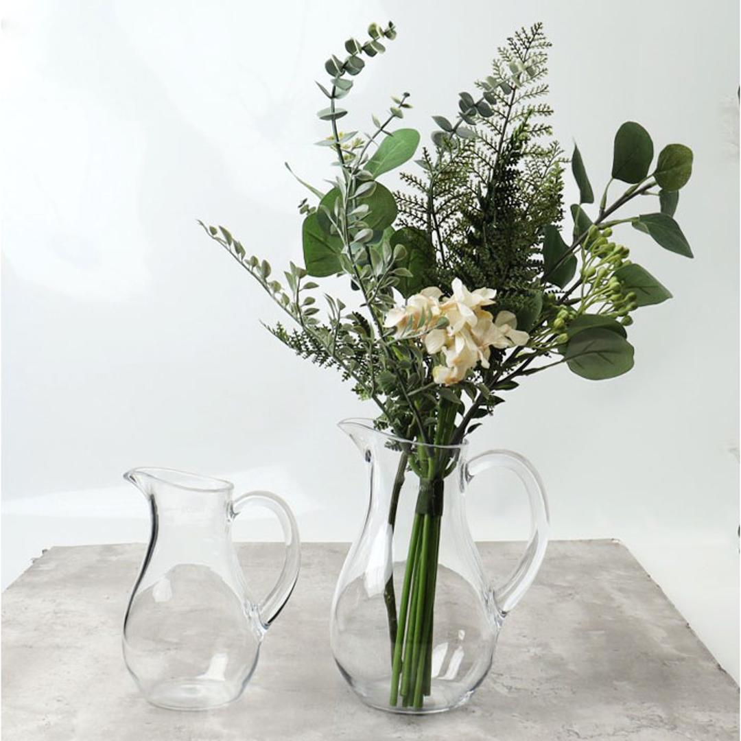 花瓶 ピッチャー おしゃれ 通販 フラワーベース 花びん 花器 PVベース ポリカーボネート かびん 透明 クリア 水差し プラスチック 割れにくい ホワイエ 2300222 シンプル かわいい 軽量 小さい Sサイズ インテリア 玄関 リビング ディスプレイ クリア ・