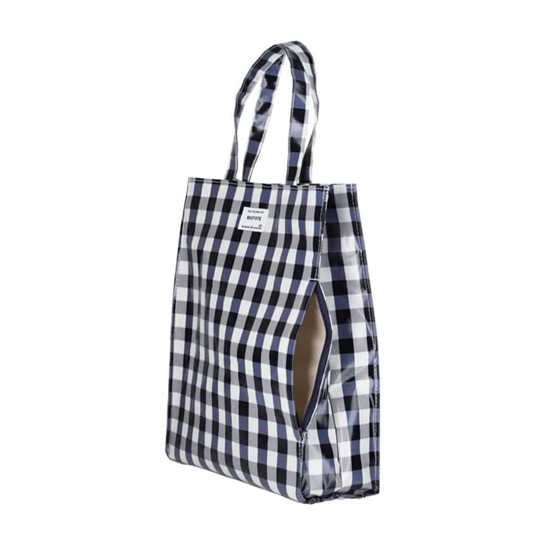 ルートート トートバッグ ラミネート ROOTOTE 1028 通販 トートバック レッスンバッグ A4 縦型 縦長 レディース 通学 通勤 手提げバッグ 手提げかばん 手提げカバン 手提げ鞄 かわいい おしゃれ チェック ギンガムチェック A-quatre C_GREEN ・