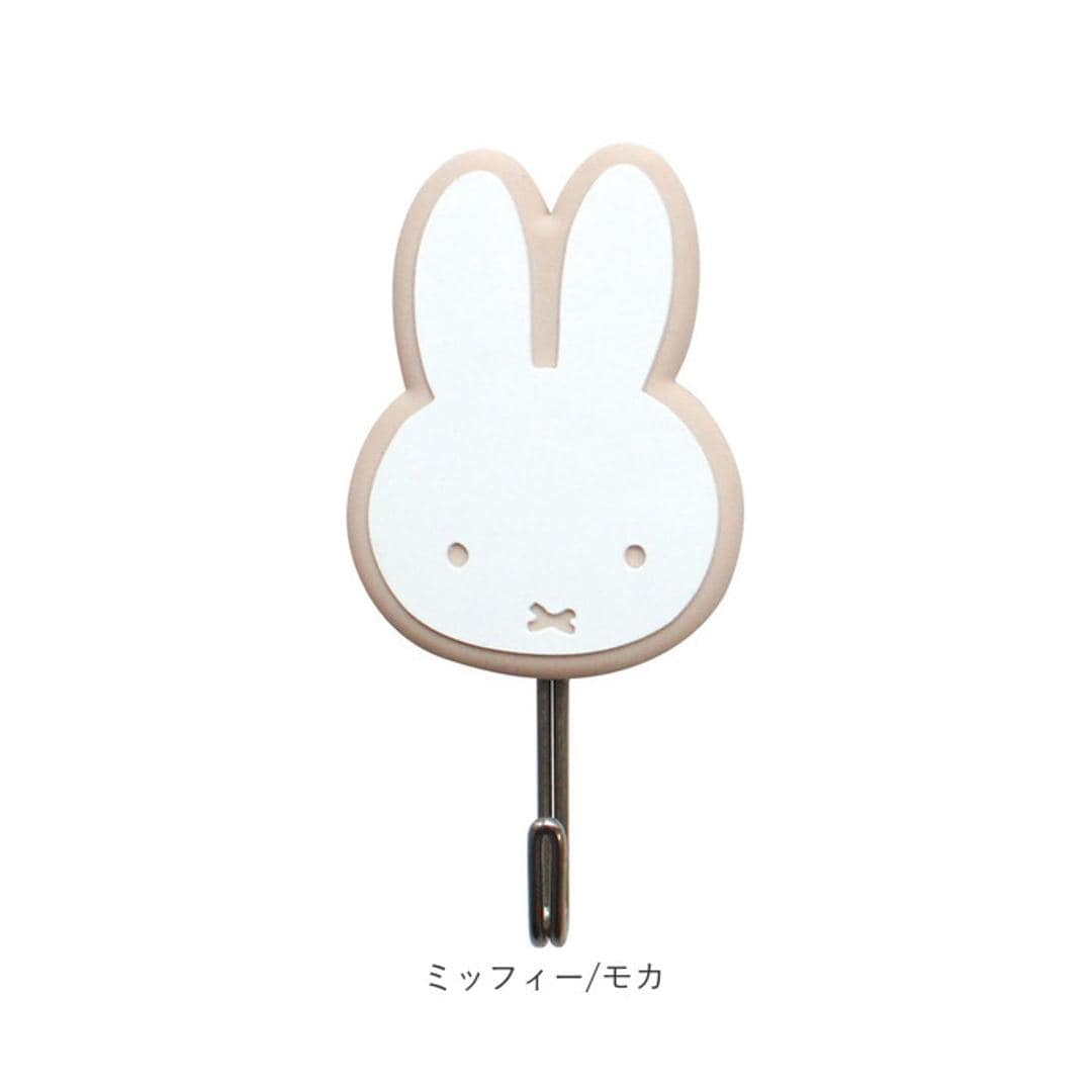 フック 壁 穴開けない 通販 シールフック ラバーフック ミニフック ウォールフック 粘着フック シール キャラクター グッズ おしゃれ かわいい オシャレ 可愛い 子供部屋 耐荷重 1kg 玄関扉 鍵 マスク 収納 インテリア 雑貨 ミッフィー/グレー ・