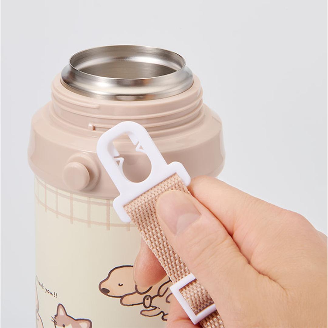 Reach Will ボトル 保冷 キッズ RYI-KS60 通販 水筒 ステンレスボトル ステンレス製ボトル ワンタッチ リーチウィル 子供 子ども こども 男の子 女の子 ステンレス製 小学生 幼稚園 保育園 キッチン用品 ギフト 贈り物 イヌとネコ ・