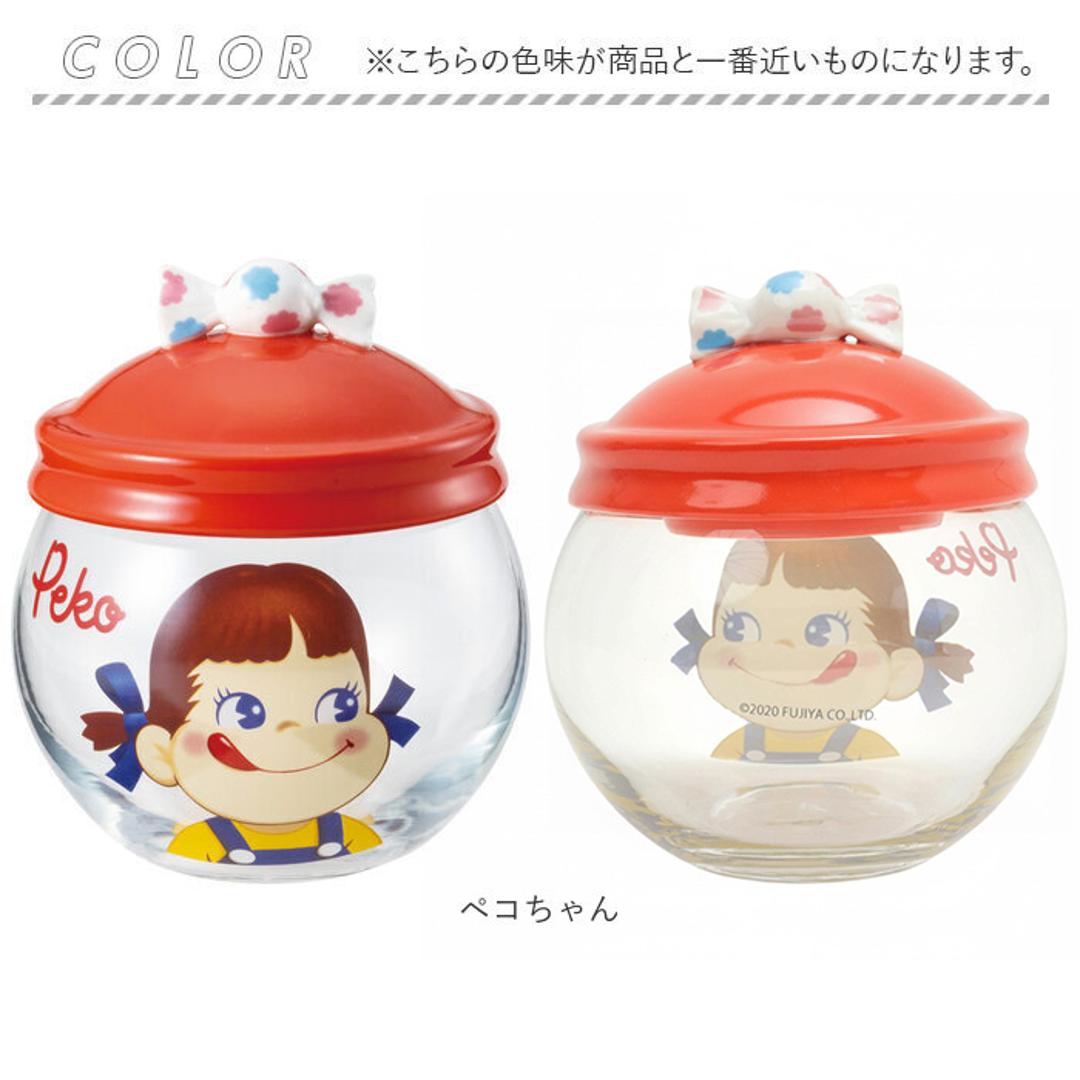 キャンディ ポット ガラス 通販 キャンディポット ガラスキャニスター キャニスター 小物入れ 保存容器 ガラス保存容器 ガラス容器 保存瓶 キャラクター おしゃれ かわいい ガラス製 食品保存容器 調味料ケース 調味料入れ キッチン用品 ペコちゃん ・