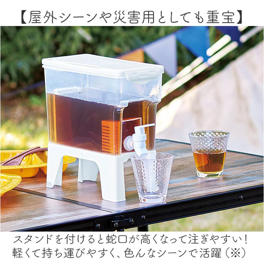 ドリンクサーバー 保冷 通販 ピッチャー 冷水筒 冷蔵庫 冷水ポット 蛇口のレバー 洗いやすい お手入れ簡単 大容量 お茶 お水 麦茶 麦茶ポット 麦茶サーバー 冷蔵庫ポット おしゃれ かわいい プラスチック 贈り物 ギフト クリア ・