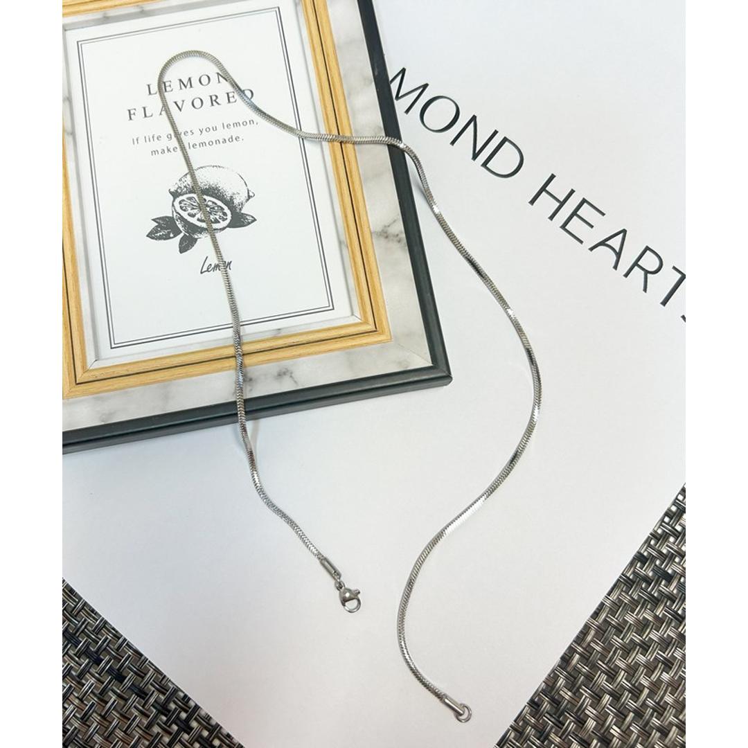 ネックレス スネークチェーン 通販 ダイヤモンドハーツ nec-1350 Diamond Hearts アクセサリー スネークネックレス レディース メンズ 誕生日 彼女 女性 おしゃれ かわいい ギフト プレゼント カジュアル プチプラ 10代 20代 30代 シルバー 50cm