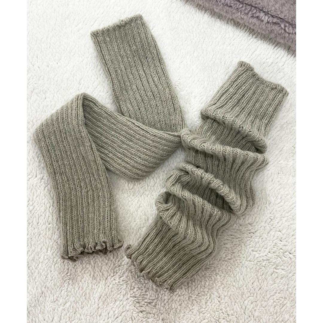 レッグウォーマー 45cm 通販 ニットレッグウォーマー レッグ ウォーマー レッグウオーマー レッグウェア 足首ウォーマー ニット diamond hearts ダイヤモンドハーツ レディース 靴下 ソックス ルーズソックス 防寒 秋冬 冷え対策 ブラック ・