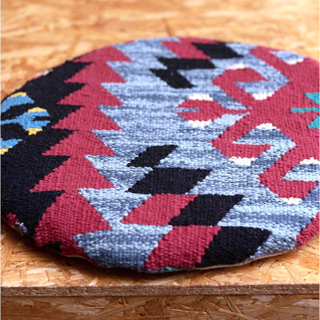 シートクッション 通販 座布団 チェアパッド キリムシートクッション クッション 座面クッション 椅子用クッション 円 丸 保温性 通気性 ダイニング デスクチェアー 椅子 椅子用 持ち運び シート シンプル おしゃれ カジュアル 車 ギフト 贈り物 タイプA ・