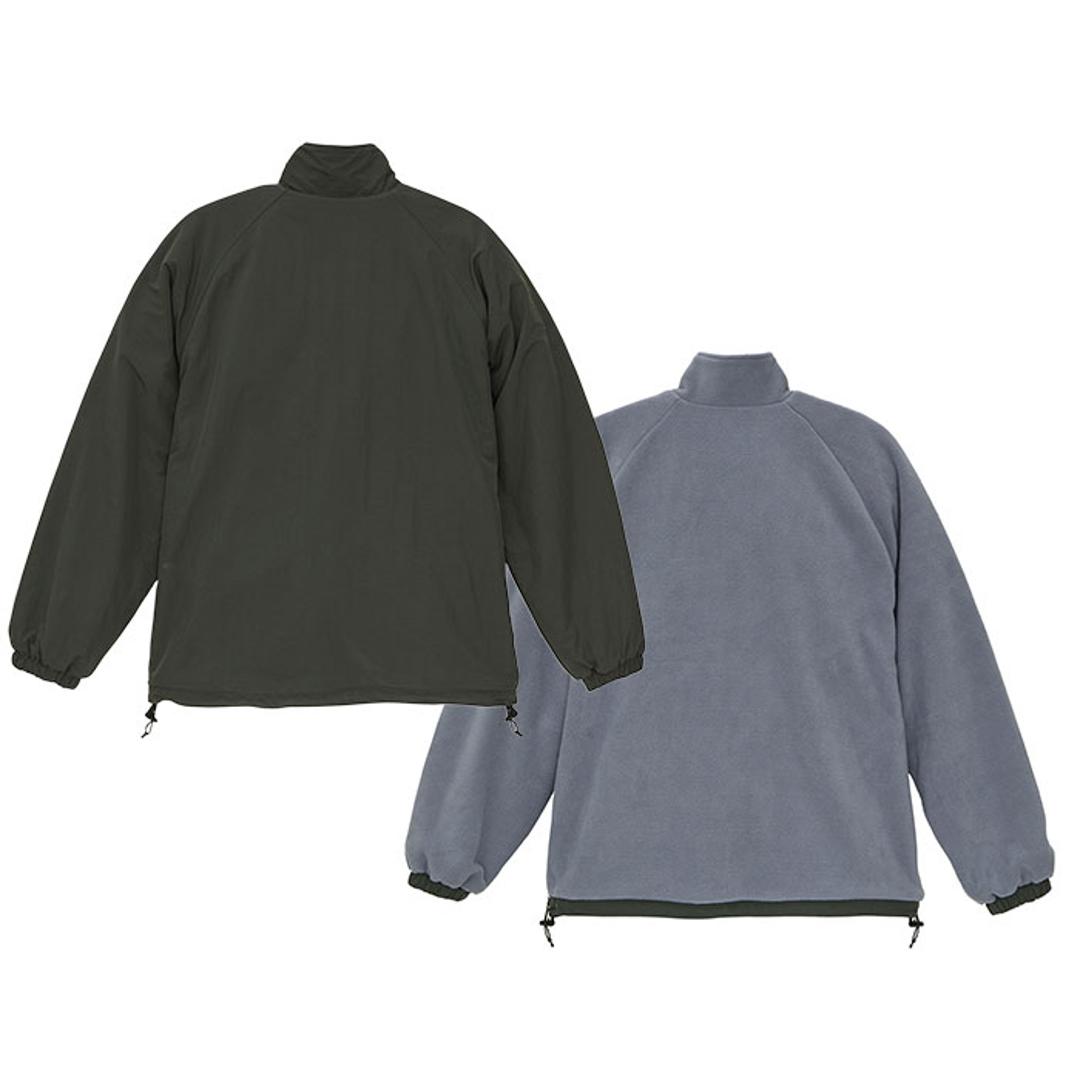 united athle ユナイテッドアスレ ジャケット 7493-01 通販 上着 カジュアル アウター 羽織り 羽織 リバーシブル リバーシブルアウター スタンドジャケット ナイロン フリース シンプル 無地 ゆったり メンズ レディース 男女兼用 ブラック/ブラック Mサイズ