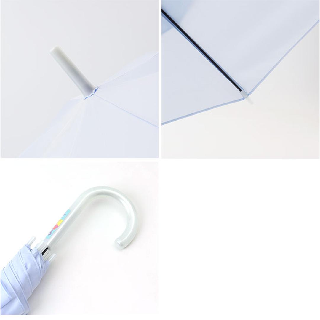 後ろが長い 傘 子供 55cm 通販 後ろが伸びる傘 長傘 雨傘 ジャンプ傘 かさ カサ キッズ 子ども こども 女の子 男の子 55センチ 小学生 通学 女子 男子 ランドセル対応 無地 シンプル ワンポイント シマエナガ かわいい キッズファッション フロスティバードLBL ・