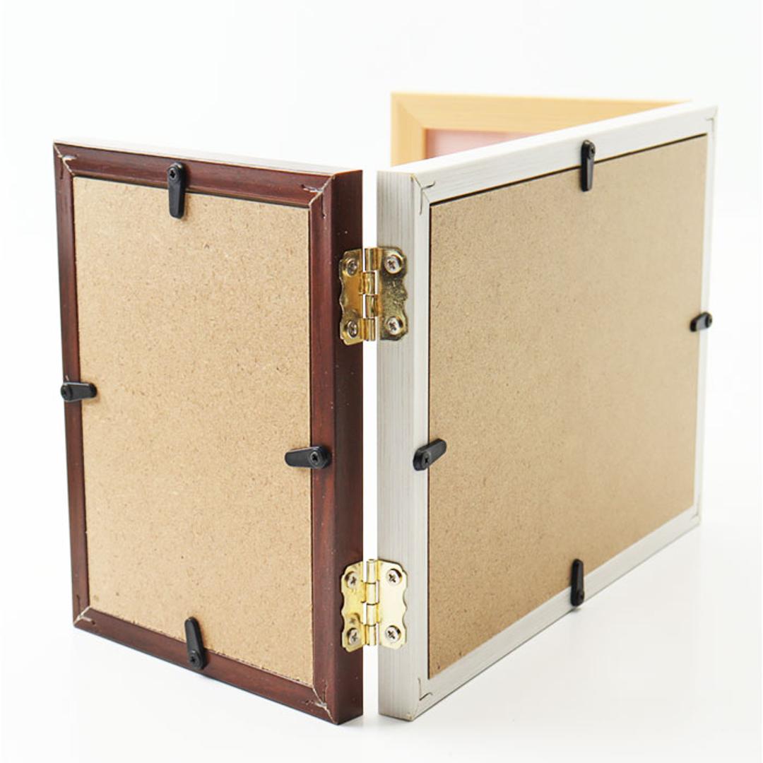 フォトフレーム 2L 3面 通販 万丈 ウッディトリオ フォト フレーム フォトスタンド 写真立て 写真 スタンド 3枚 横型 コの字型 立て掛け はがき ポストカード 額縁 おしゃれ 木目調 シンプル アート インテリア雑貨 インテリア小物 インテリア NWB ・