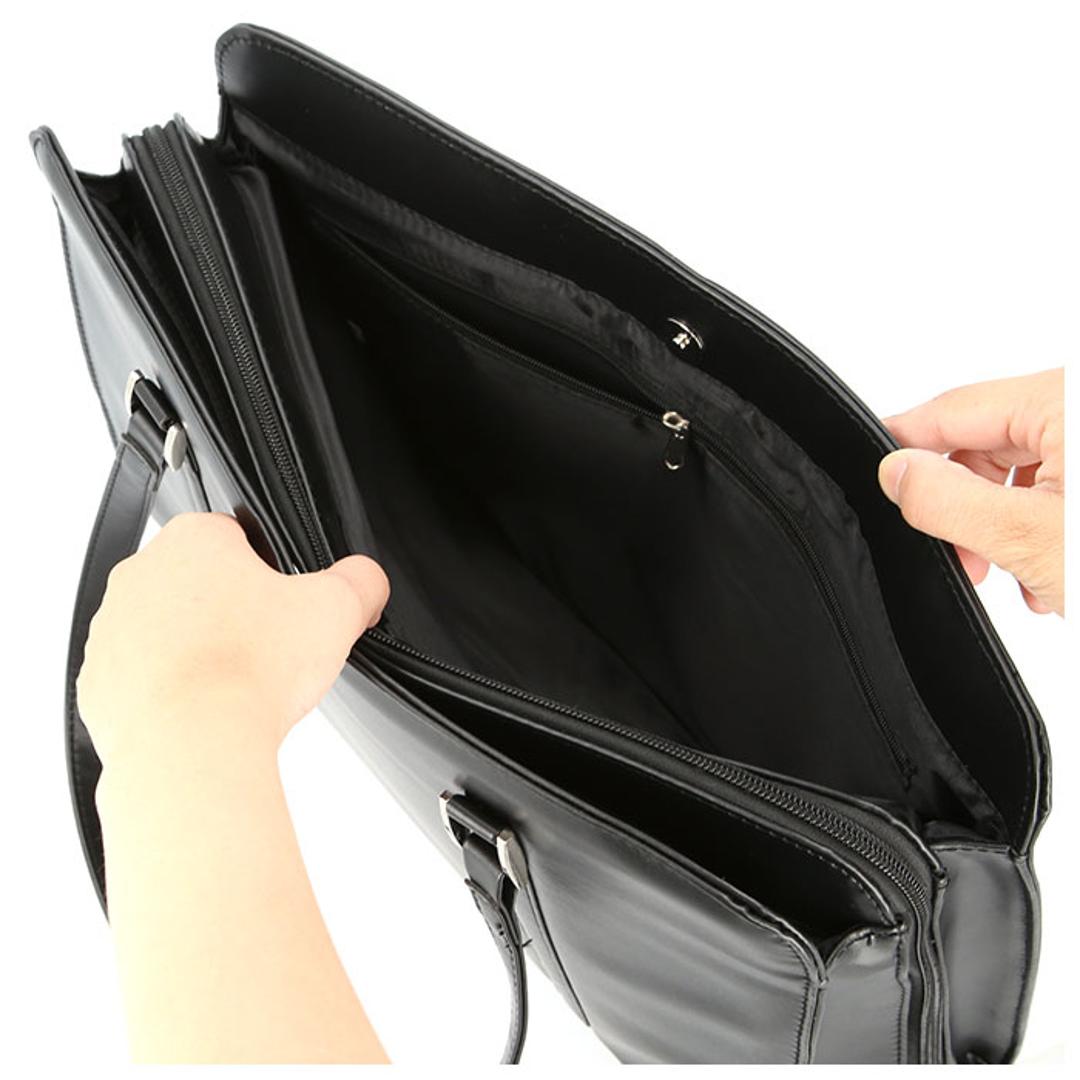 ビジネスバッグ レディース 軽量 通販 A4 トート バッグ 通勤 就活 バッグ 鞄 カバン ボトル 500ml ブラック リクルート 肩掛け 仕事 書類 雑誌 CIEL CLAIR 89113 ブランド バック ブラック ・