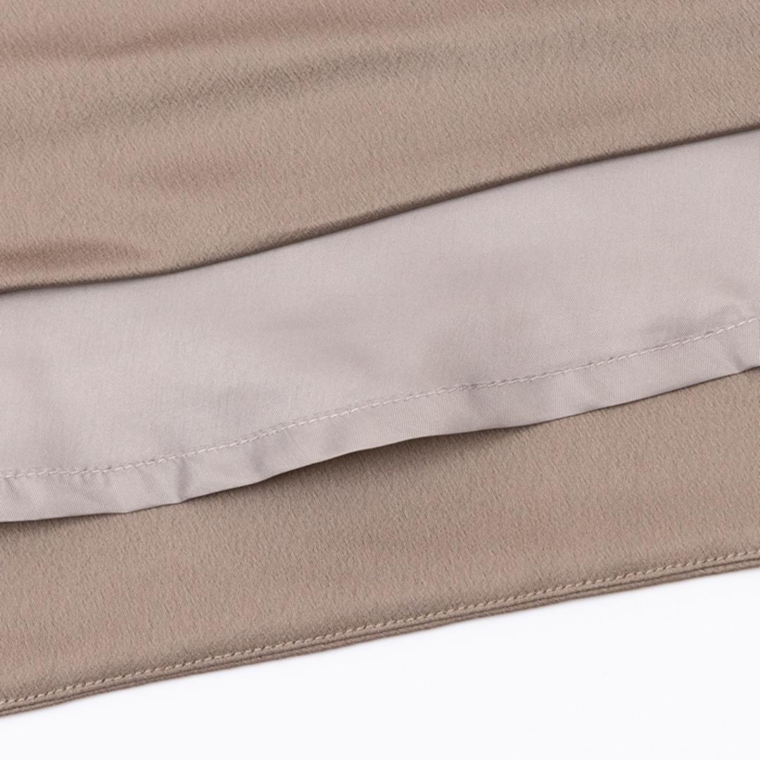 MIND レザーライクサテンギャザースカート 通販 スカート ギャザースカート ひざ丈スカート レディース ギャザー ひざ丈 膝丈 ひざ下 アシンメトリー サテンスカート 光沢 おしゃれ ブランド マインド 123S004 ボトムス レディースファッション black ・