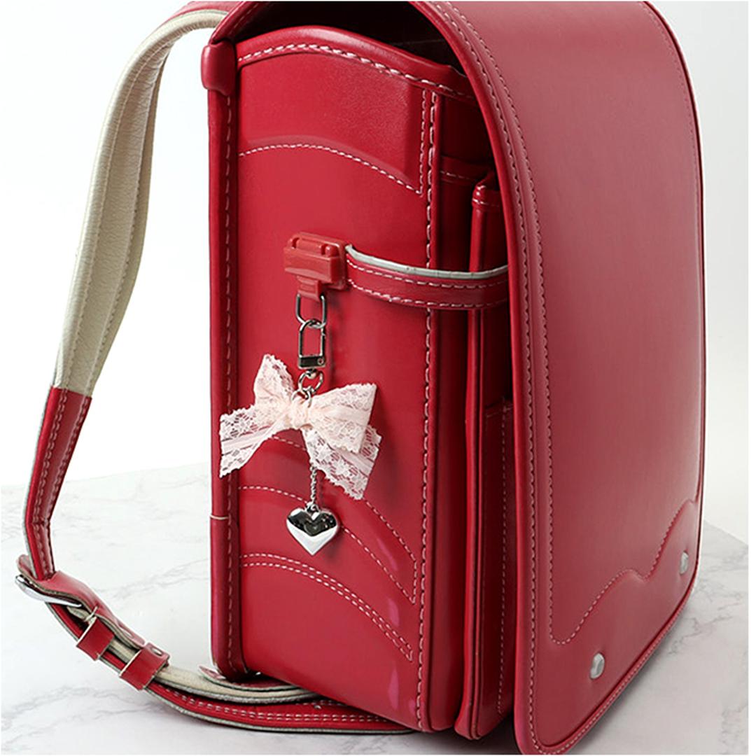 RORA キーリング 通販 ローラ エヴリン キーホルダー キーチャーム バッグチャーム ナスカン リボン レース ハート チャーム シルバー おしゃれ かわいい キッズ 子供 こども 子ども 女の子 女子 レディース ファッション雑貨 キッズファッション ピンク ・