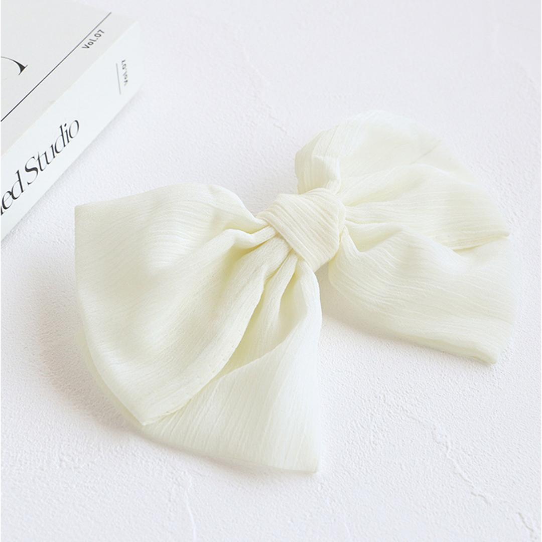 RORA ヘアクリップ 通販 ローラ ケイト バレッタ ヘアアクセサリー 髪飾り キッズ 子供 子ども こども リボン 透け感 大きめ しっかり かわいい おしゃれ 女の子 女子 入園式 卒園式 入学式 卒業式 フォーマル 発表会 結婚式 キッズファッション アイボリー ・