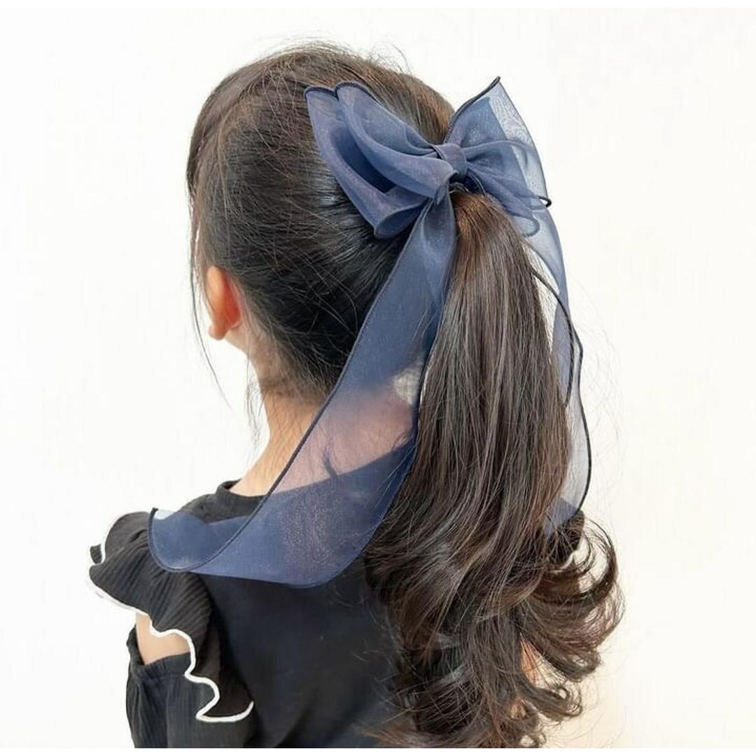 Rora キッズ ヘアゴム リボン 通販 オーガンジー 38042101 アンジュオーガンジーリボンヘアゴム 大きめ 女の子 大人っぽい 卒園式 入学式 卒業式 おしゃれ かわいい オシャレ 可愛い ヘアアレンジ ヘアーアクセサリー ヘアアクセサリー キッズファッション ブラック フリー