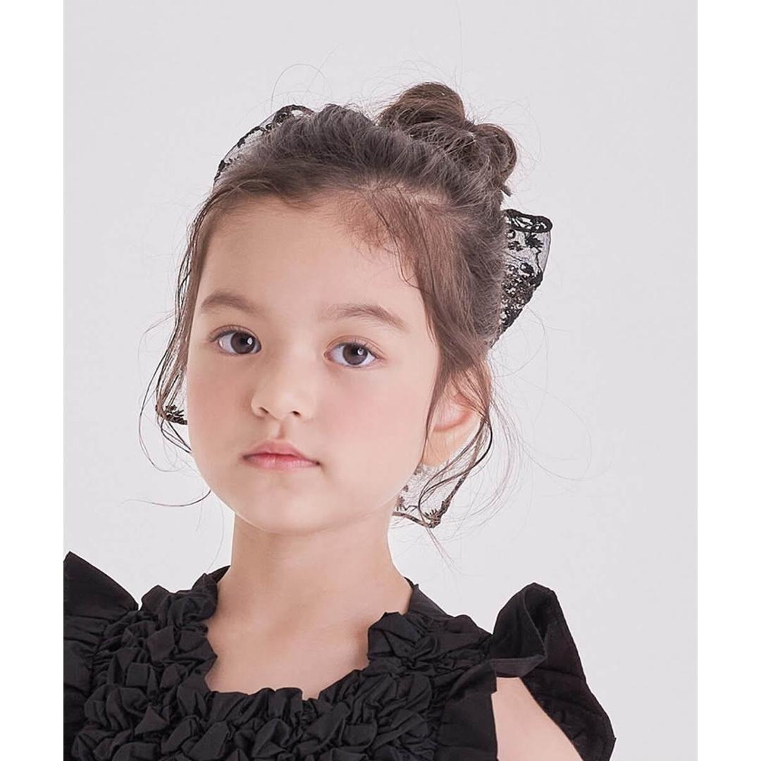 Rora キッズ ヘアゴム リボン 通販 レース 48182102 ケイティ総レース立体リボンヘアゴム 大きめ 女の子 大人っぽい 卒園式 入学式 結婚式 発表会 オシャレ 可愛い おしゃれ かわいい ヘアアレンジ ヘアーアクセサリー ヘアアクセサリー キッズファッション ブラック フリー