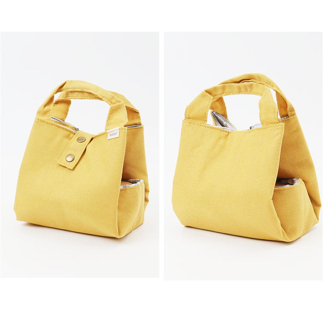 cucur ランチクロス ランチバッグ 通販 ランチクロスバッグ ランチバック お弁当袋 弁当袋 保冷ランチバッグ 保冷ランチバック トート 手提げ 簡易 保冷 保温 お弁当 コンパクト 便利 縛りやすい ボタンで調節 ナチュラル お弁当グッズ おしゃれ BLUE ・