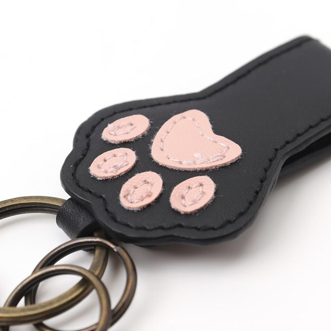 キーリング かわいい 通販 キーホルダー キーチャーム 肉球グッズ ブブリン カギ 鍵 かぎ マグネット付き 可愛い おしゃれ オシャレ レディース 女性 女の子 犬 イヌ いぬ アニマル 動物 ギフト プレゼント 犬グッズ グッズ 小物 生活雑貨 ブラック ・