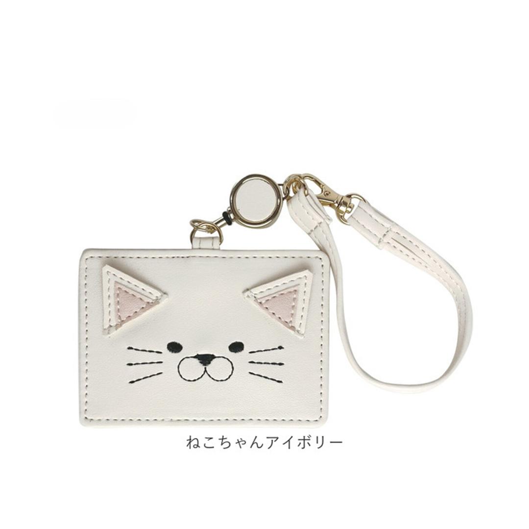 パスケース 定期入れ 通販 レディース おしゃれ リール付き かわいい icカードケース 定期券ケース アニマル 動物 カードケース 通勤 通学 薄型 スリム 子供 キッズ 社員証 IDカード 学生 中学生 高校生 大人 薄い コンパクト ギフト 贈り物 柴犬ダークグレー ・