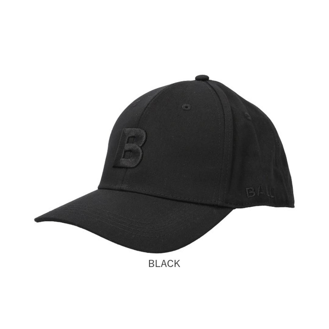 BALL キャップ ボール 63255 通販 帽子 ベースボールキャップ 野球帽 ロゴキャップ メンズ レディース MONOTONE BALL モノトーン ロゴ 刺繍 シンプル おしゃれ かわいい 綿100% コットン100% 男性 女性 メンズ帽子 BLACK/A ・