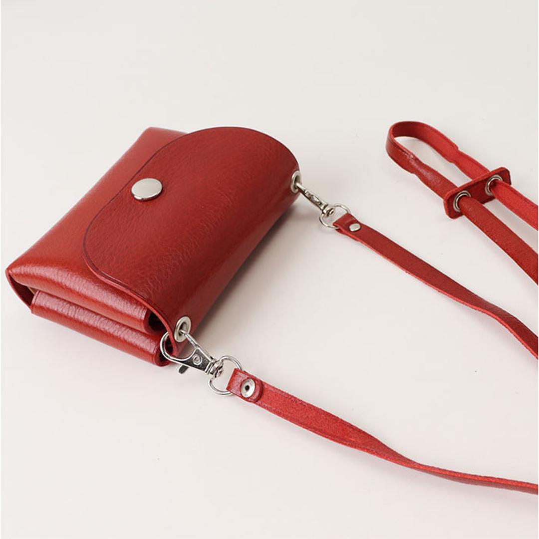 ミニ財布 ミニウォレット 日本製 通販 小銭入れあり お札入れ 本革 レザー メンズ レディース コンパクトウォレット お財布 ショルダーベルト レザーウォレット アウトドア レジャー おしゃれ シンプル 無地 男女兼用 小さめ カジュアル ギフト 贈り物 BLACK ・