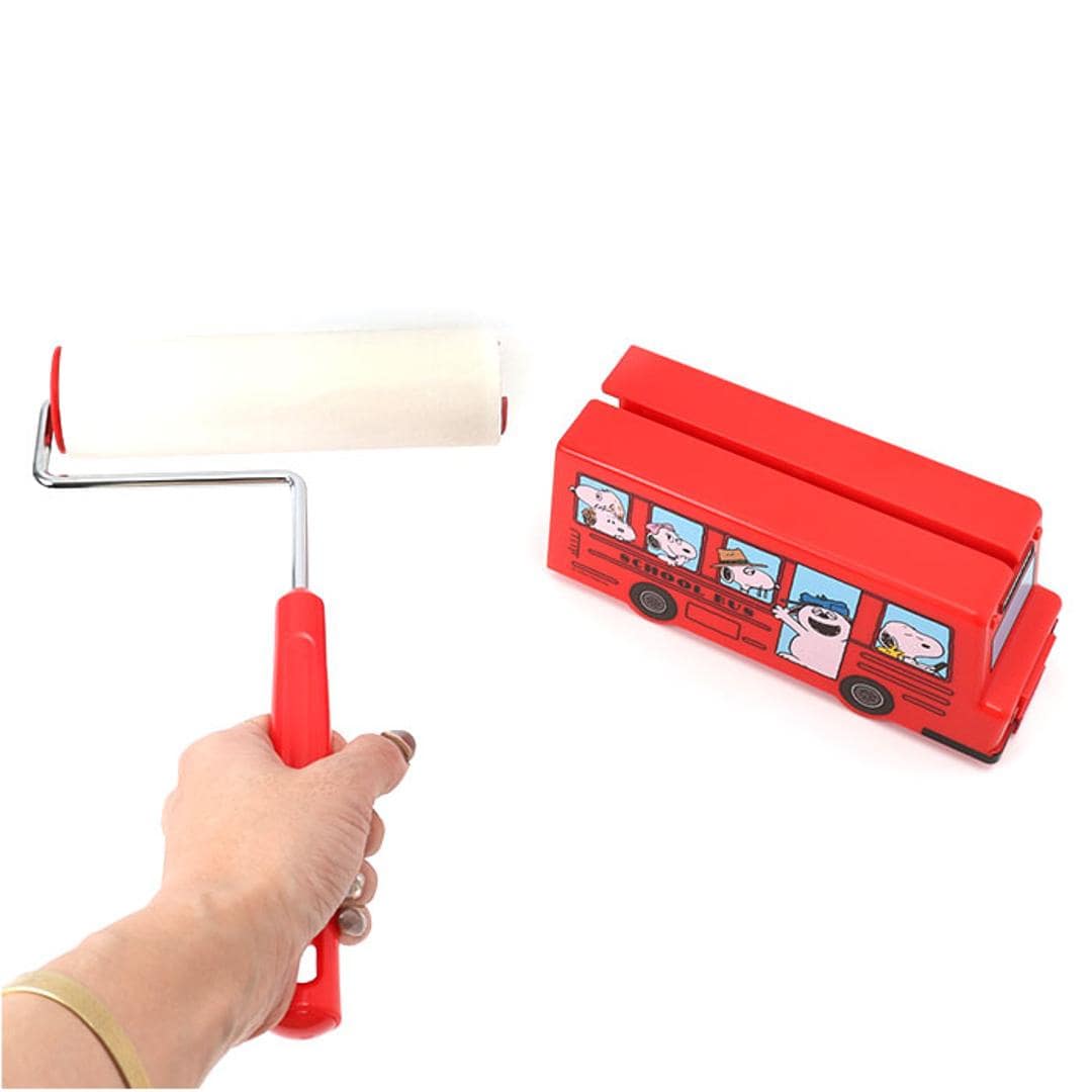 粘着クリーナー 通販 粘着ローラー コロコロクリーナー おしゃれ ローラークリーナー クリーナー キャラクター グッズ スヌーピー ピーナッツ ケース付き ハンディクリーナー 清掃用品 掃除道具 掃除 かわいい 可愛い カーペット 絨毯 ソファ 日用品 雑貨 スヌーピーバス型/イエロー ・