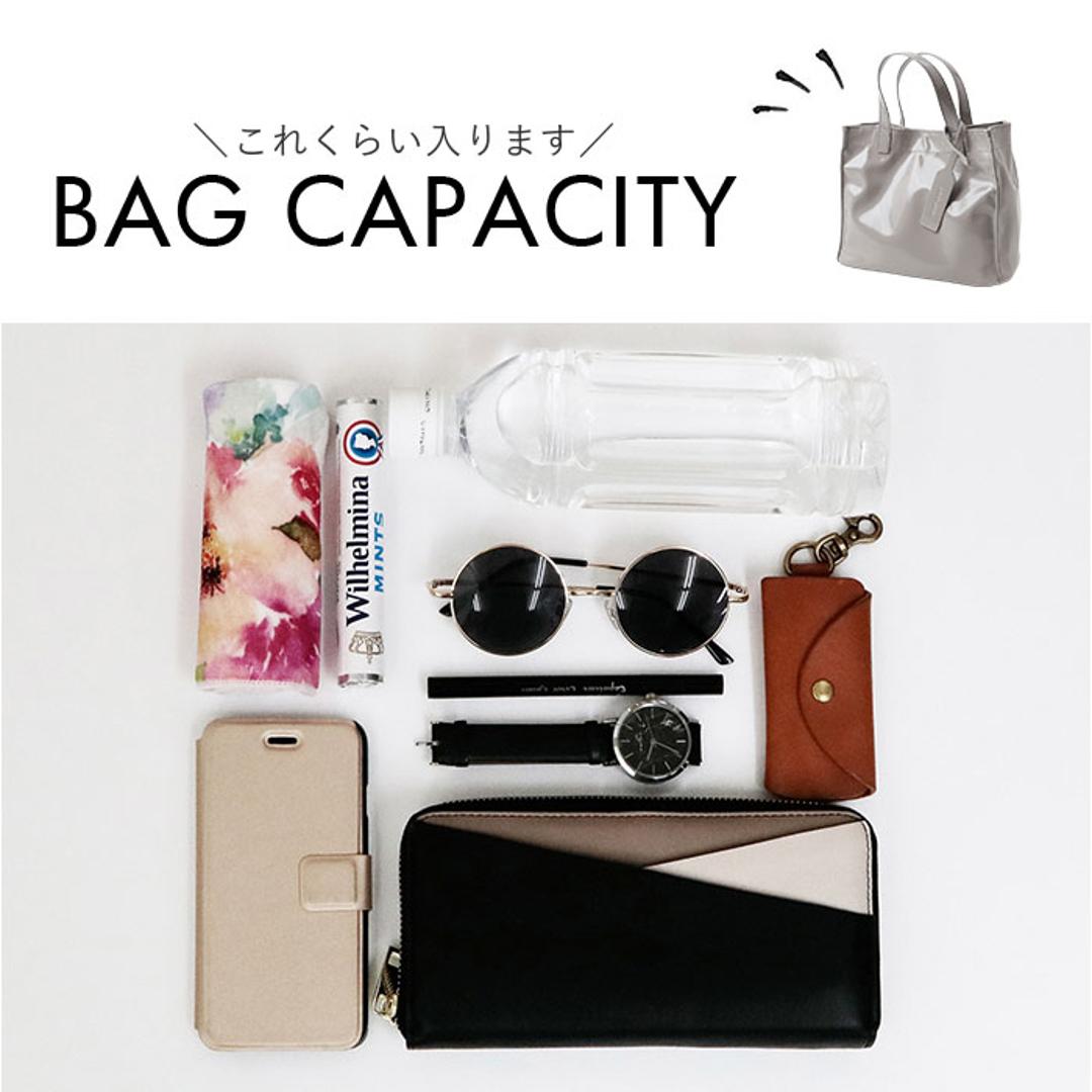 カシュカシュ cachecache バッグ 01-00-76454 通販 トートバッグ ソフトエナメルスクエア手提げトートS 手提げ レディース ミニトート 合皮 トートバック 合成皮革 きれいめ おしゃれ かわいい 可愛い バック アンビリオン アイボリー ・