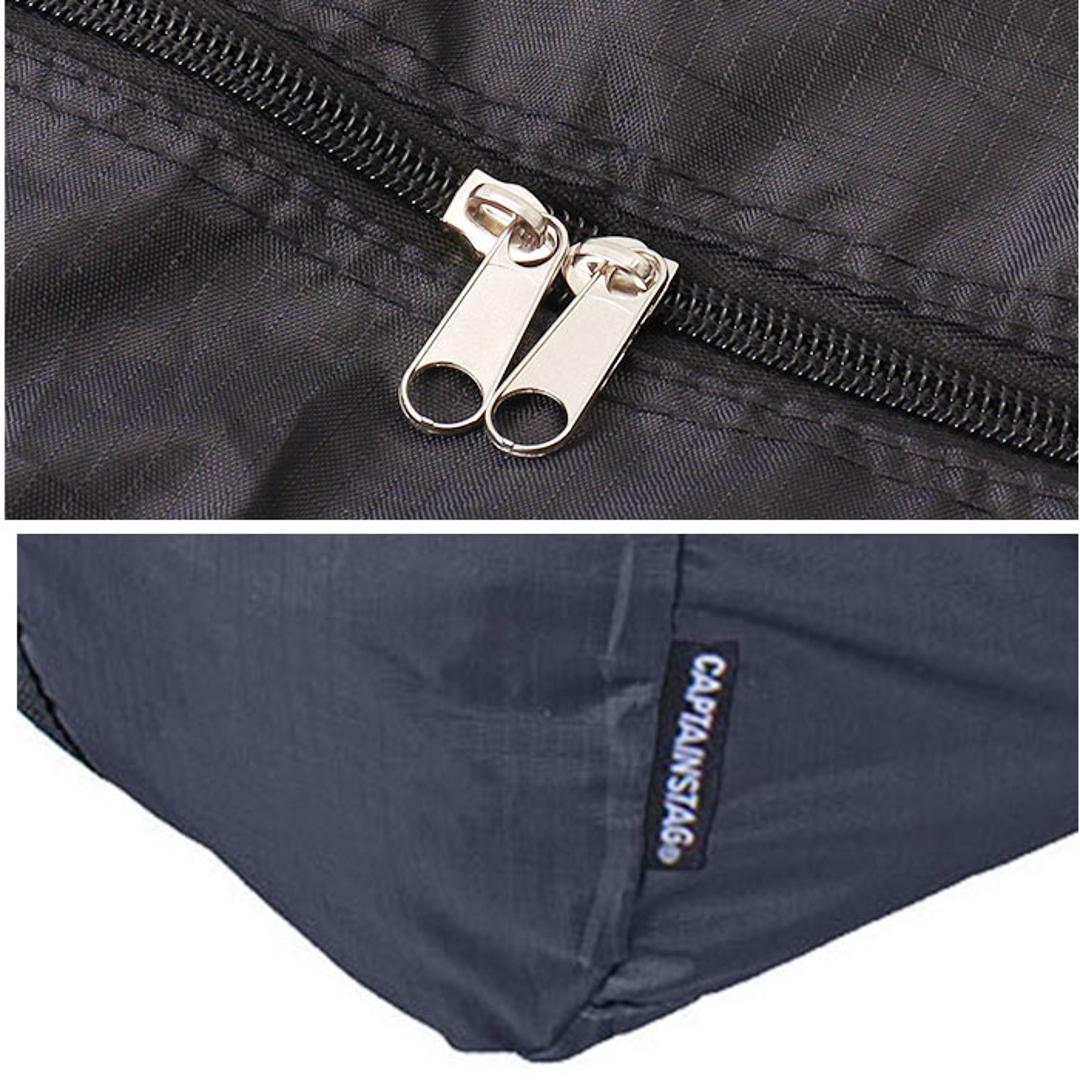 ボストンバッグ 折りたたみ 大容量 通販 キャリーオンバッグ 40L ボストンバック 折り畳み パッカブル バッグ キャプテンスタッグ 1336 CAPTAIN STAG サブバッグ 軽量 エコバッグ おしゃれ かわいい コンパクト 旅行 ブランド ポリエステル ブラック ・