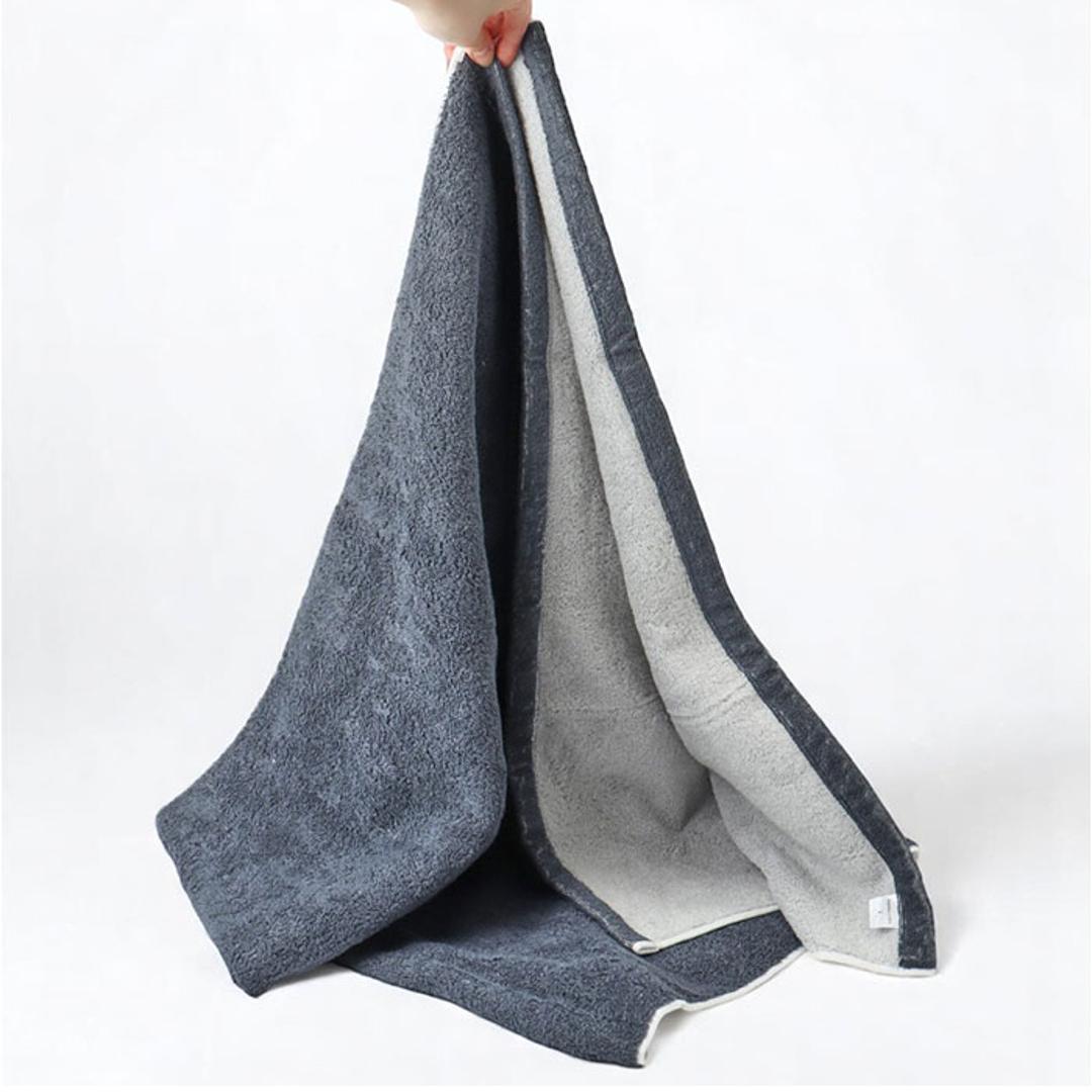 今治タオル バスタオル 大判 通販 国産タオル 日本製 今治 バス タオル 大判バスタオル 今治バスタオル ビッグバスタオル コットンタオル 綿100% コットン 厚手 速乾 乾きやすい リバーシブル COREV-BB 新生活 挨拶 バス用品 日用品雑貨 ミモザ/グレー ・