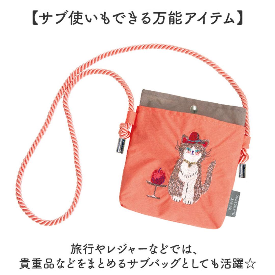 デザイナーズジャパン バッグ 通販 ショルダーバッグ ポシェット 斜めがけバッグ ショルダーバック レディース 小さめ おしゃれ 大人 上品 斜めがけ 軽量 ナイロン かわいい 刺繍ショルダーバッグ DJSP DESIGNERS JAPAN レディースバッグ 山の鳥 ・