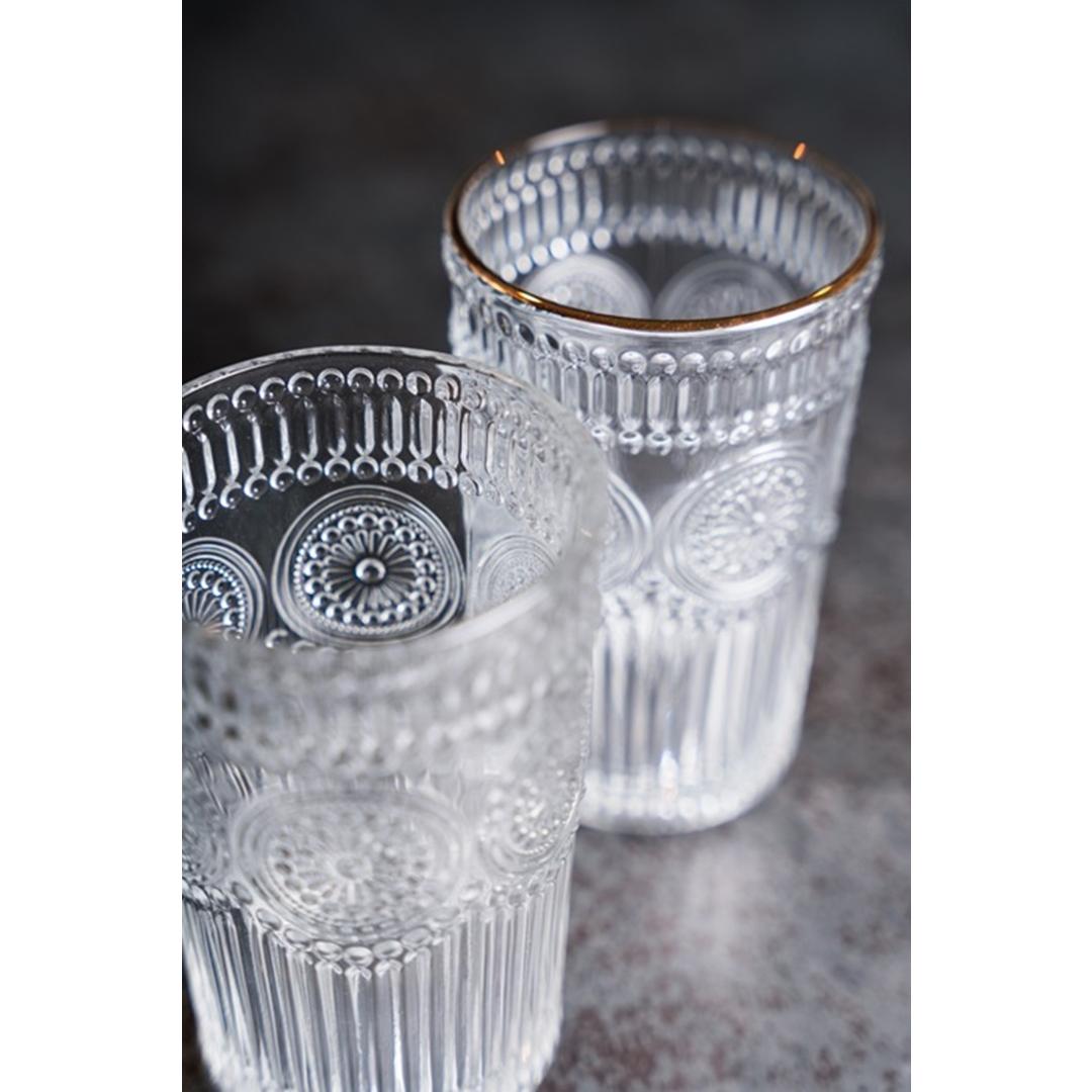 ガラス タンブラーセット 通販 ガラスタンブラー 2個セット グラス セット コップ タンブラーグラス ペア 来客用 おしゃれ デザイン テクスチャ ギフト プレゼント 新生活 引越し 結婚祝い theater EF-THE005 洋食器 キッチン用品 台所用品 クリア 【即日発送】Mサイズ