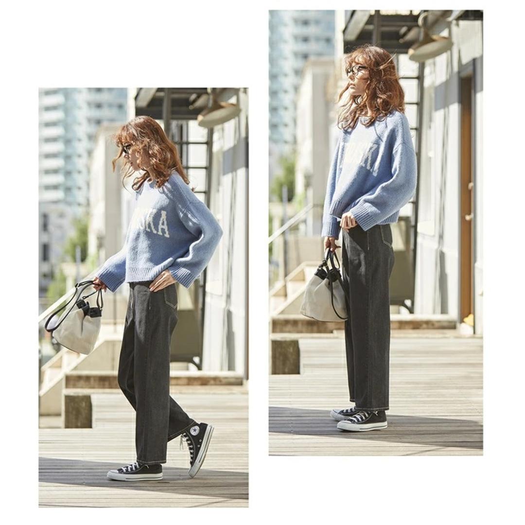 レディース デニム ワイドパンツ 通販 デニムパンツ ワイドデニム ストレッチパンツ ストレッチ ジーンズ ズボン ミセスのためのワイドデニム ウエストゴム おしゃれ シンプル カジュアル 大人 かわいい ボトムス 女性 婦人 レディースファッション ブルー Sサイズ
