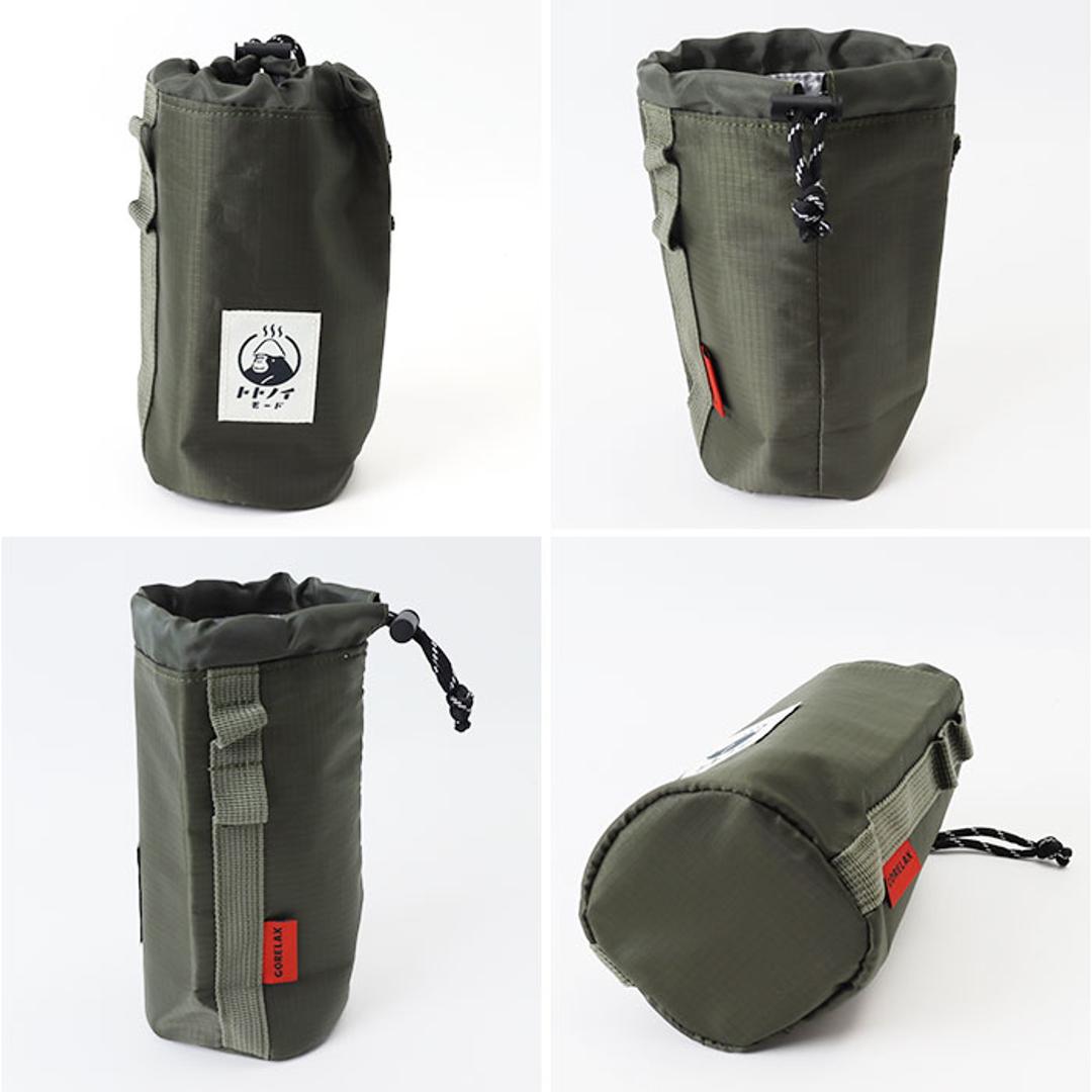 サウナグッズ ゴリラックス ボトルホルダー 通販 GORELAX ごリラックス トトノイモード ゴリゴリボトルホルダー 水筒用ボトルケース ボトルカバー ボトルケース 保冷 保温 サウナ お風呂 銭湯 温泉 ループ付き メンズ レディース かわいい おしゃれ ブラック ・