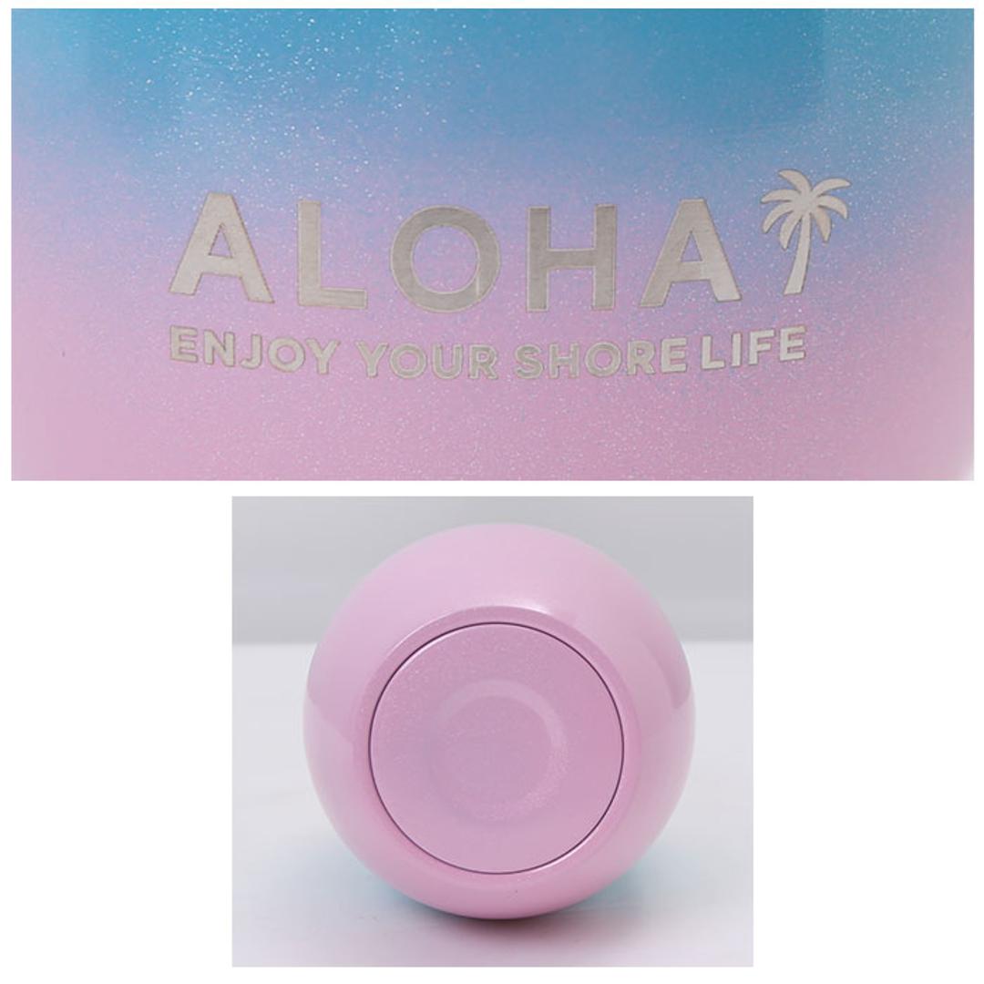 タンブラー 保温 保冷 蓋付き 通販 HALEIWA HAPPY MARKET ハレイワハッピーマーケット ステンレスタンブラー 360ml コップ カップ マグ ハワイアン雑貨 食器 台所用品 キッチン雑貨 おしゃれ かわいい 新生活 持ち PINK ・