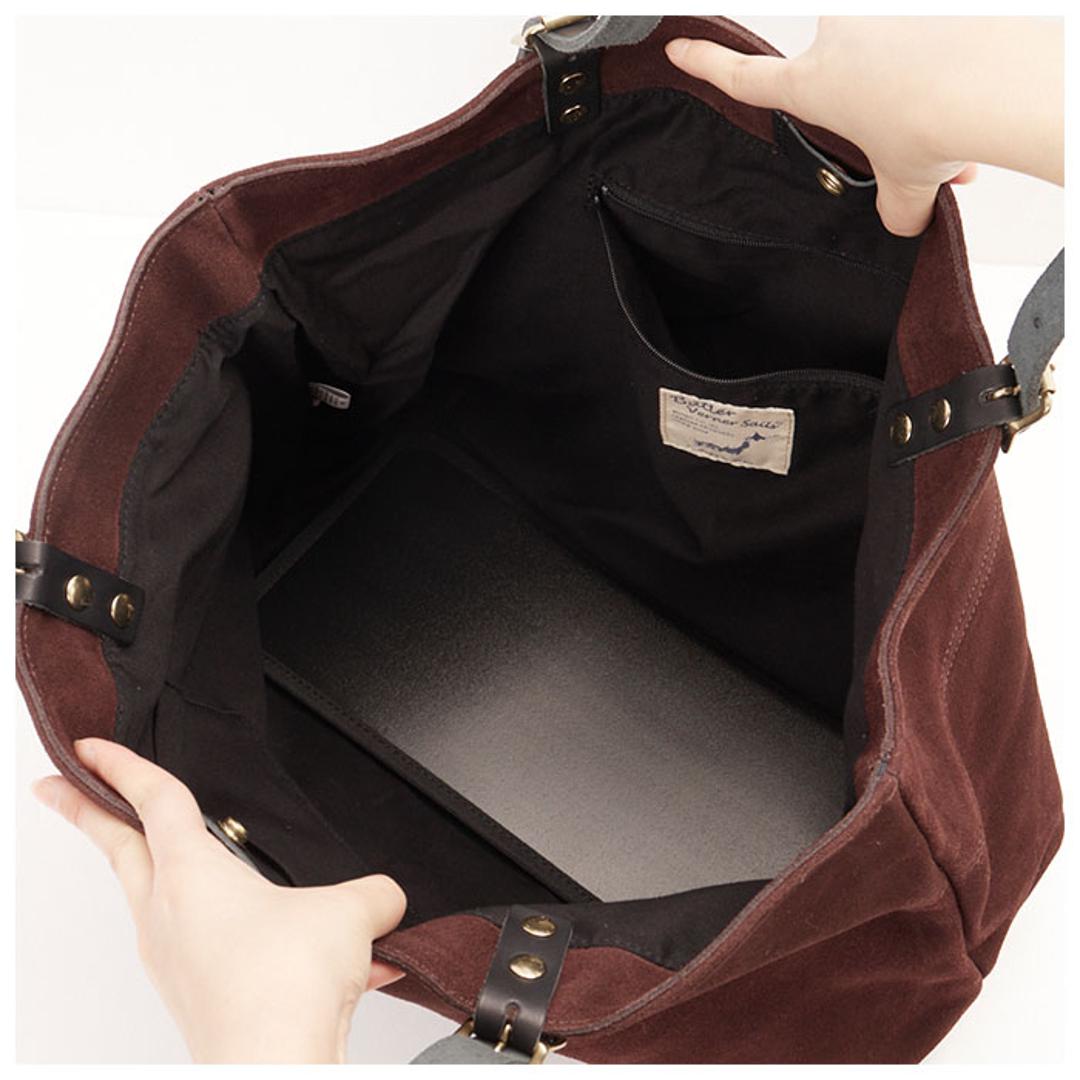 定番限定SALE新品 ハンドバック スエード ネイビー カバン 鞄 トートバッグ クラッチバック ハンドバッグ