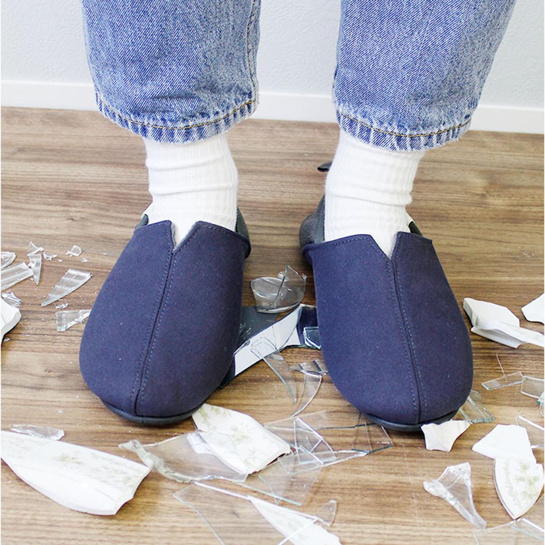 防災スリッパ 踏み抜き防止 通販 防災ルームシューズ スリッパ 防災 携帯スリッパ 折らない ルームシューズ バブーシュ 室内履き ルームスリッパ 防災グッズ 非常時 安全 ガラス片 災害 地震 避難 おしゃれ Kateva Guard KTV-G 防災用品 BE/ベージュ Mサイズ(21.5~23.5cm)