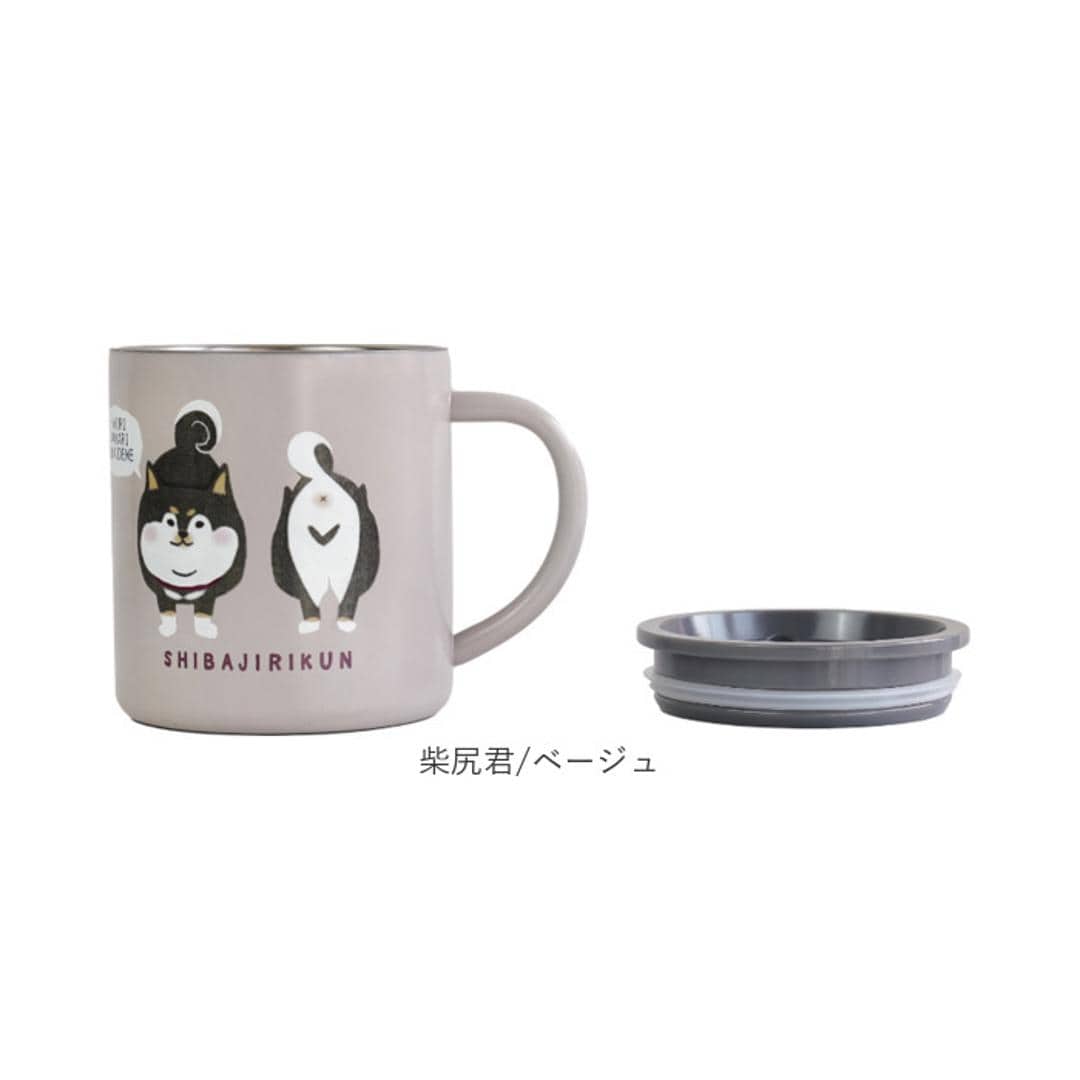 ステンレス マグカップ 通販 マグ 保温保冷 蓋付き おしゃれ ステンレスマグ カップ コップ かわいい フタ付 デスク 真空断熱 オフィス 持ち手付き キャンプ ランチ アウトドア クスグルジャパン 猫 ネコ 犬 いぬ ギフト 贈り物 アニマルモード/パウロ柄 ・