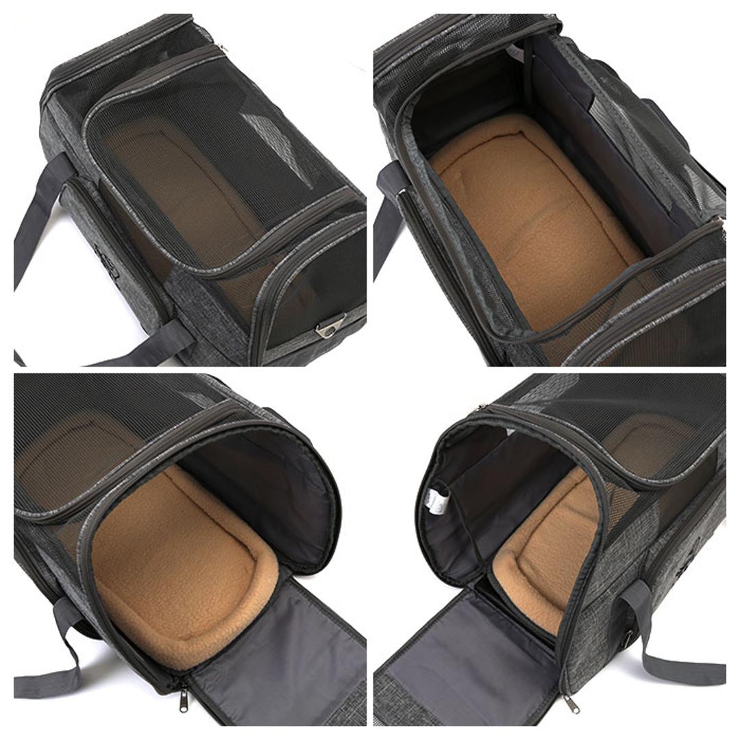 ペットキャリー 折りたたみバッグ 通販 ボストンバッグ 犬 猫 キャリーバック ペットキャリーバッグ 折り畳み おしゃれ 顔出し 小型犬 おしゃれ 旅行 通院 おでかけ 猫用 ネコ 犬用 いぬ ペット グッズ ペット用品 ブラック ・