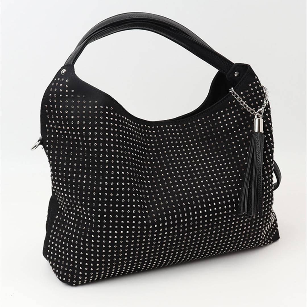 トートバッグ レディース 通販 手提げバッグ ショルダーバッグ 2WAY 肩掛け タッセルチャーム 軽い 軽量 バッグ かばん カバン シンプル おしゃれ かわいい 通勤 通学 女性 大人女子 カジュアル 旅行 ギフト 贈り物 お出掛け ブラック ・