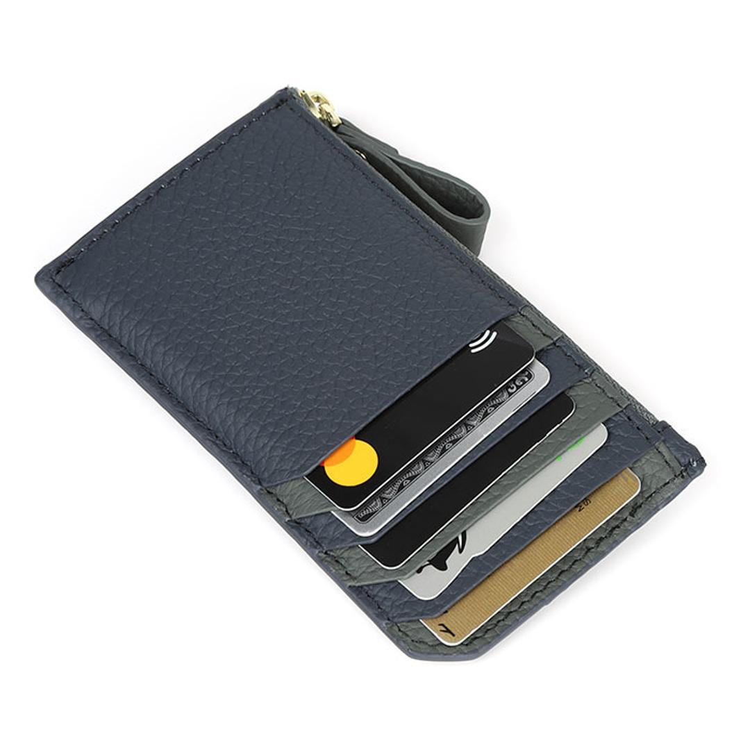 Melody メロディー カードケース レザー 12814 通販 カード入れ コイン入れ 小銭入れ コインケース お財布 財布 さいふ サイフ 牛革 ファスナーポケット カード ポケット 薄い シンプル 無地 ベーシック 男女兼用レディース メンズ ワインレッド×ブラック ・