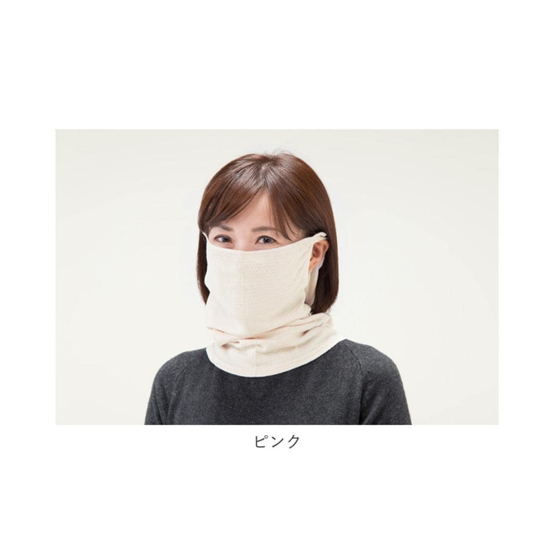 ネックウォーマー レディースシルク 通販 綿 シルク マスク ガーゼ 洗える おしゃれ あったか グッズ 秋冬 首元 温める 保温 暖かい コットン 乾燥 冷え ブラック ・