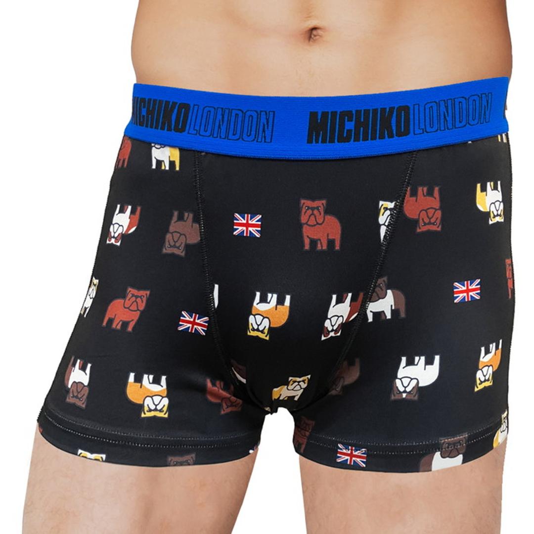 ボクサーパンツ メンズ 通販 ミチコロンドン MICHIKO LONDON ボクサーブリーフ パンツ 下着 ブリーフ 前閉じ ボクサー ブランド 紳士下着 紳士肌着 高校生 大学生 中学生 男子 ジュニア アンダーウェア インナー おしゃれ かっこいい オシャレ ブルー Mサイズ