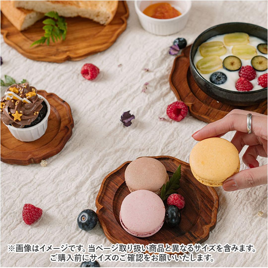 木製 トレー おしゃれ 通販 プレート 輪花L 16cm 豆皿 小皿 木皿 コースター リムプレート 皿 ミニプレート 木の器 お皿 ミニトレー 可愛い オシャレ かわいい 天然木 ウッド 木 カフェ シンプル 食器 洋食器 キッチン用品 ナチュラル ブラウン ・