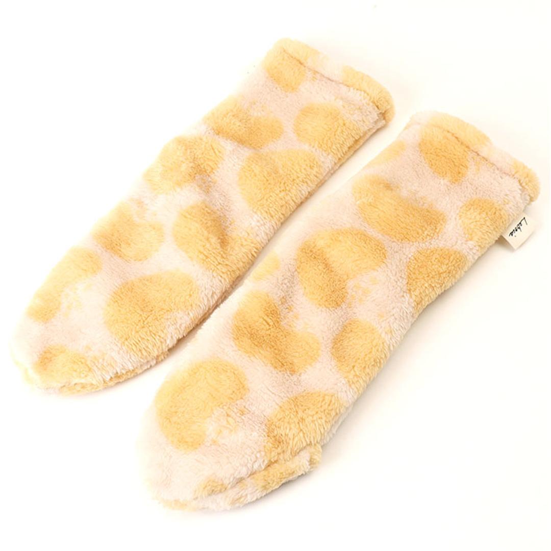 おやすみソックス 通販 おやすみ靴下 ルボア Le bois レッグウォーマー つま先開閉 ルームソックス 靴下 ソックス レディース 冷え対策 あったか 暖かい 夜用 もこもこ 温活 保温 おやすみ ゆったり レッグウェア ルームウェア ナイトウェア 無地アイボリー ・