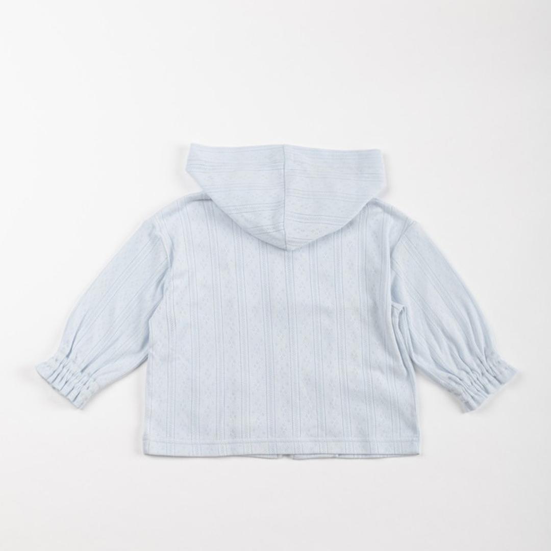 夏 薄手 パーカー キッズ 綿100 通販 ジップアップパーカー 前開き 綿100% コットン100 子供 パターンメッシュ かわいい おしゃれ 女の子 可愛い ガールズ 子供服 子ども服 ベビー服 Aenak アエナック 31240 キッズファッション ホワイト 80cm