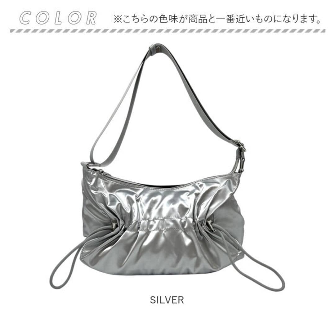 ルートート ショルダーバッグ ROOTOTE 3635 通販 ショルダーバック 斜めがけバッグ 三日月型ショルダーバッグ 肩掛けバッグ 軽量 軽い おしゃれ 上品 きれいめ シンプル 大人 かわいい 旅行 オシャレ 可愛い DELI デリ レディース SILVER ・