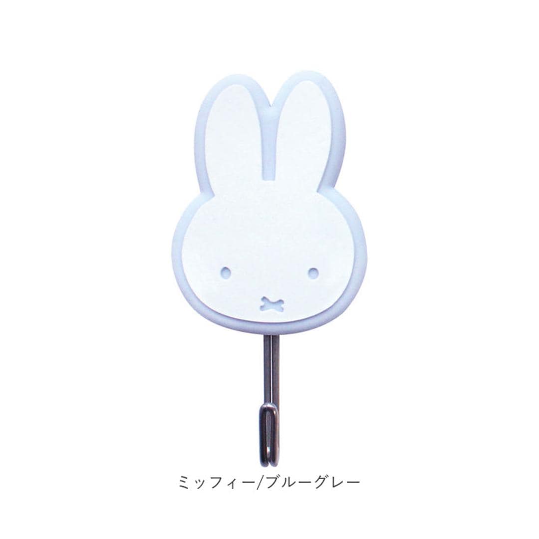 フック 壁 穴開けない 通販 シールフック ラバーフック ミニフック ウォールフック 粘着フック シール キャラクター グッズ おしゃれ かわいい オシャレ 可愛い 子供部屋 耐荷重 1kg 玄関扉 鍵 マスク 収納 インテリア 雑貨 ミッフィー/グレー ・